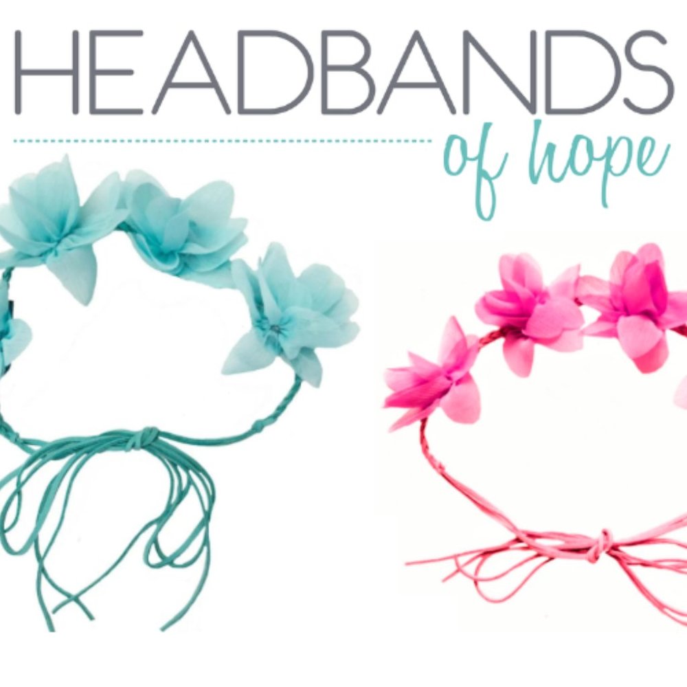 NWT 2 Headbands of Hope FlowerCrowns Pink & Blue +